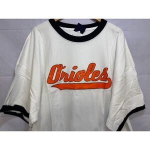 Baltimore Orioles Shirt Cooperstown Collection Mens White Short Sleeve 4X New